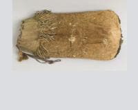 Moose skin bag sewn with sinew
