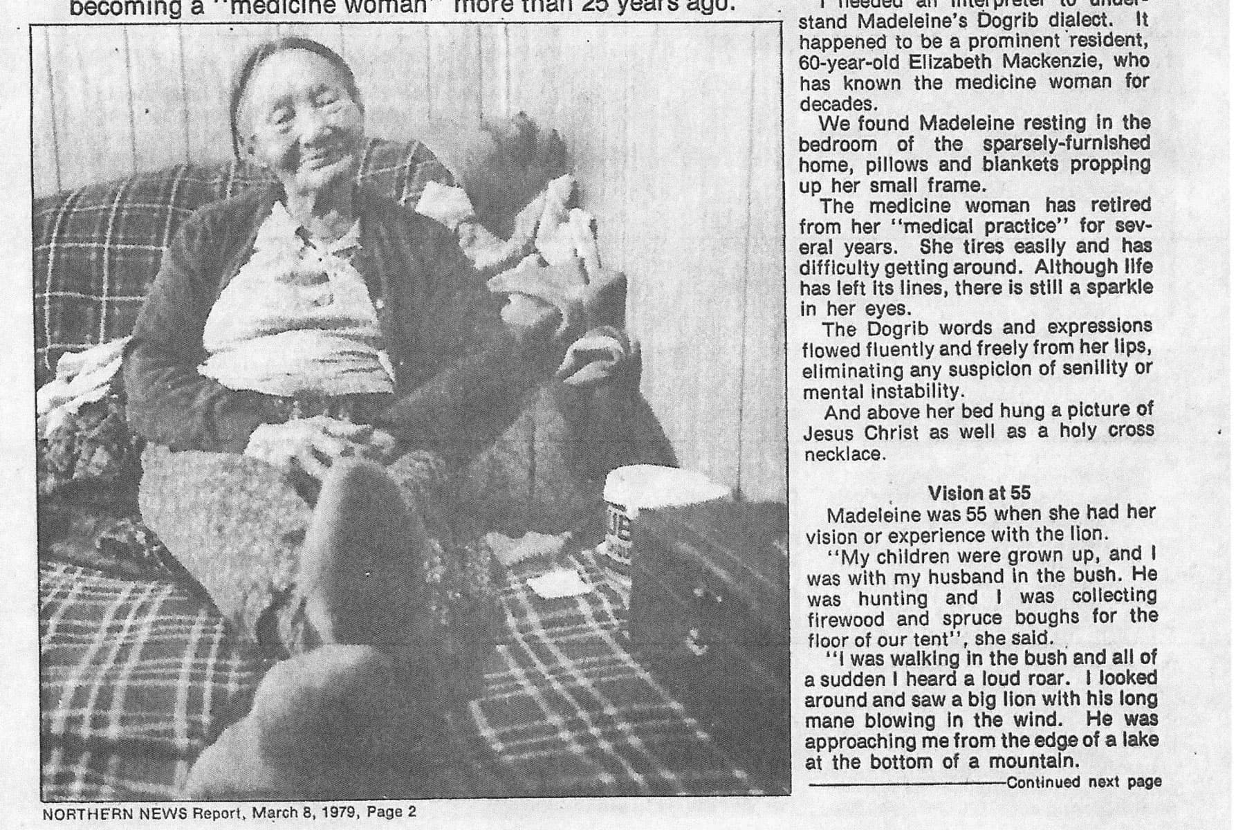 Lion People gave her power to heal